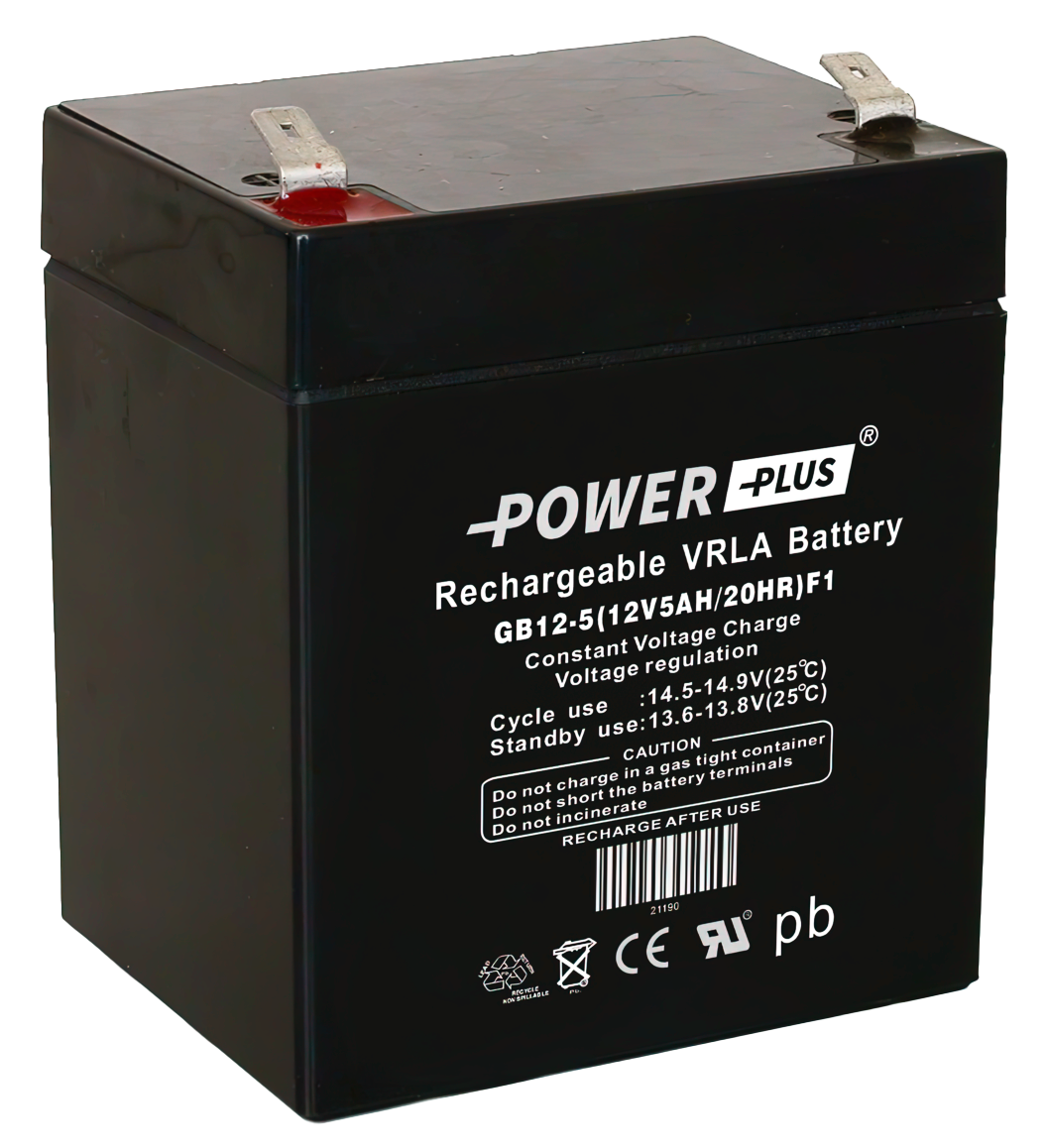 Batteria Ricaricabile 12V 5Ah AGM Per UPS E Sistemi Di Sicurezza – Dimensioni 90x70x101 Mm