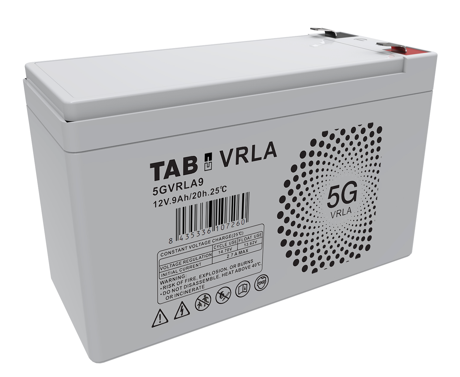 Tab Agmakku 5GVRLA9 12V 9Ah 151x65x94/100 TerminalF2 6.35mm Suomenakut.fi verkkokauppa