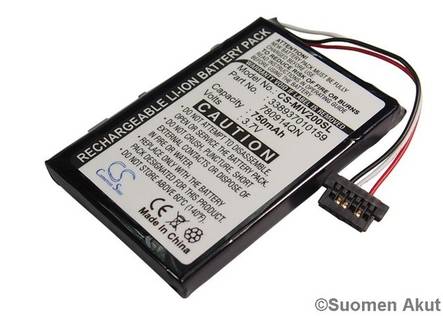 Mitac akku Mio Moov 200 3.7V 750mAh - Mitac navigaattorin akut - 4894128027850 - 1