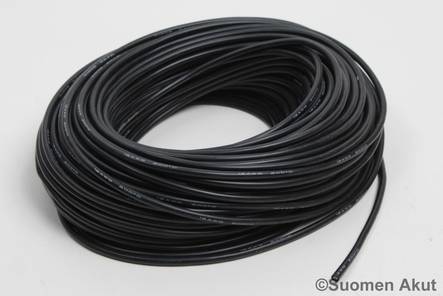 Silikonikaapeli 12AWG musta 1 metri - Silikonikaapelit - 281910 - 1