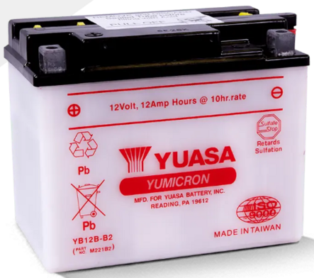 Yuasa Mp-Akku YB12B-B2 12V 12.6Ah 140A - MP- ja kelkan korkilliset vakioakut - 5050694005480 - 1
