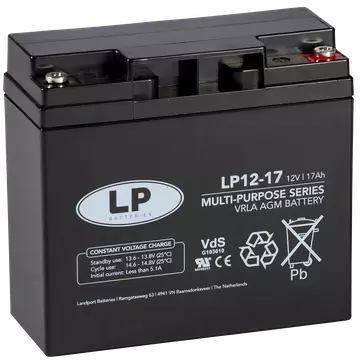 Landport Agm-akku LP12-17 T12V17Ah/20HR - AGM ajovoima- ja teollisuusakut - 36790 - 1