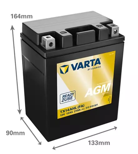 Varta Mp-Akku TX14AHL(FA)12V 12Ah210A(En - AGM MP- ja kelkan akut - 4016987169360 - 2