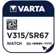 Varta KellonparistoV315/SR716/SR67 1.55V - Varta kellonparistot - 4008496245550 - 2