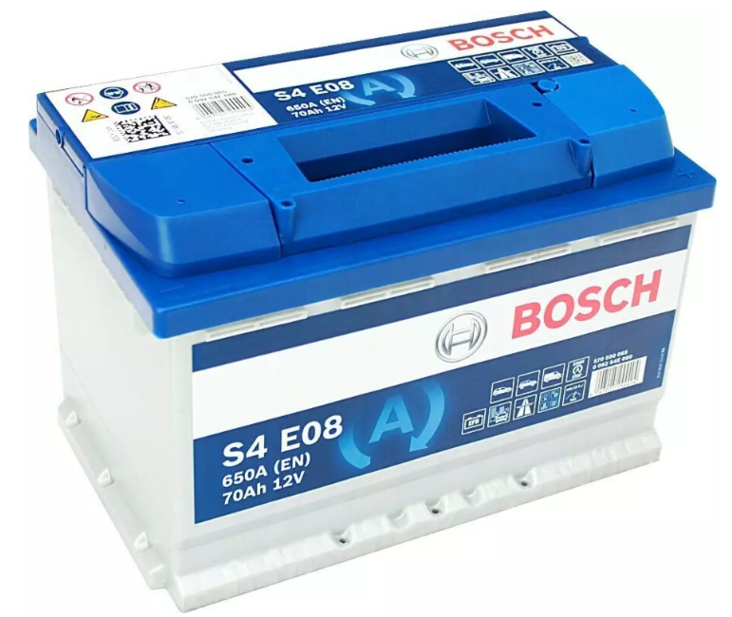 Bosch S4 E08 EFB 12V 70Ah 650A - Bosch käynnistysakut - 4047026293180 - 1
