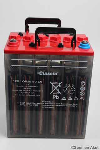 Exide Classic akku OPZS 12v 50Ah/10hr - Putki- ja massalevyakut - 4010 - 1