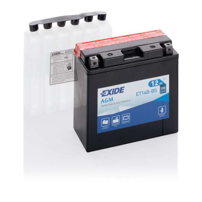 Exide Mp-Akku ET14B-BS 12V 12Ah 190A(En) - AGM MP- ja kelkan akut - 3661024033930 - 1