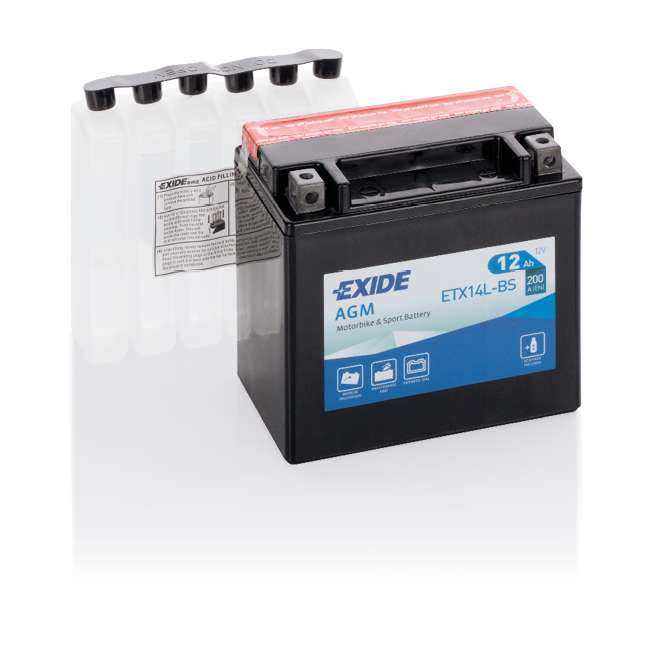 Exide Mp-Akku ETX14L-BS 12V 12Ah200A(En - AGM MP- ja kelkan akut - 3661024036320 - 1
