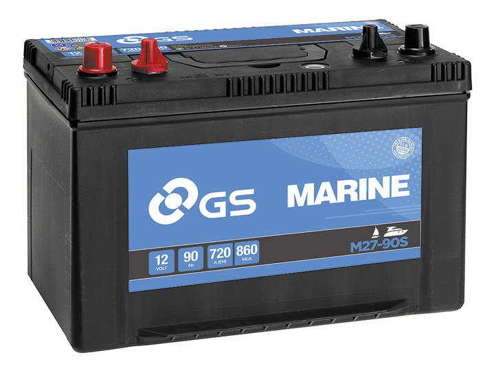 GS Marine akku M27-90S 12v 90Ah 860A(EN - Vene-, caravan- ja vapaa-ajan akut - 5050694033780 - 1