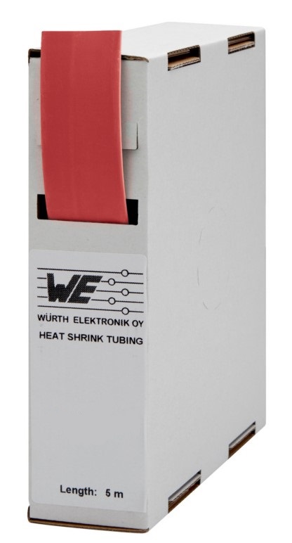 Kutisteletku Punainen2:1 12,7mm-6,4mm 1M - Kutistesukat ja suojaputket - 6438190268810 - 1