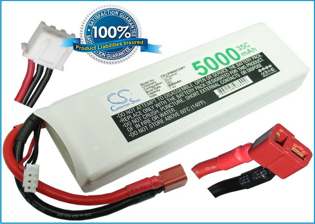 Li-polymer akku 7.4v 5000mah 140x44x22 - Li-polymer kennot/akut - 4894128038900 - 1