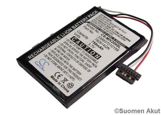 Mitac akku Mio Moov 200 3.7V 750mAh - Mitac navigaattorin akut - 4894128027850 - 1
