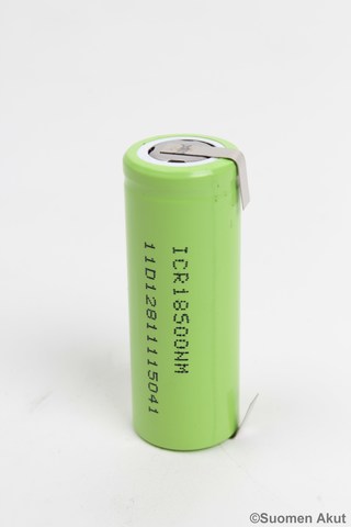 Power plus ICR18500 3.7V 1400mAh Liio jk - Liion Juotoskorvalliset kennot - 140 - 1