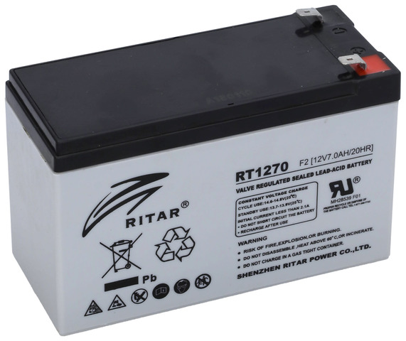 Ritar Agm-akku 12v 7Ah RT1270-F2 - AGM ajovoima- ja teollisuusakut - 215900 - 1