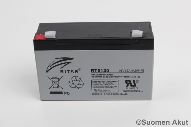 Ritar RT6120-F2 Agm-akku 6v 12Ah - AGM ajovoima- ja teollisuusakut - 2134410 - 1