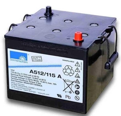 Sonnenschein geeliakku A512/115 12v115Ah - Geeli ajovoima- ja teollisuusakut - 405140 - 1