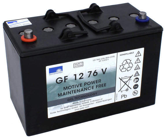 Sonnenschein geeliakku GF12/76 12V 76Ah - Geeli ajovoima- ja teollisuusakut - 4053025720 - 1