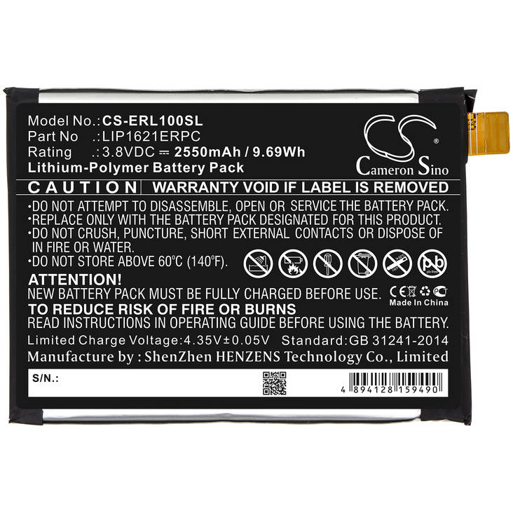 Sony Xperia L1 3.8V 2550mAh - Sony Ericsson kännykän akut - 4894128159490 - 1