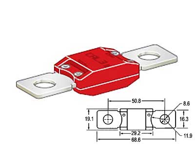 Sulake powerval cal3 530A punainen - Sulakkeet - 0601450 - 1