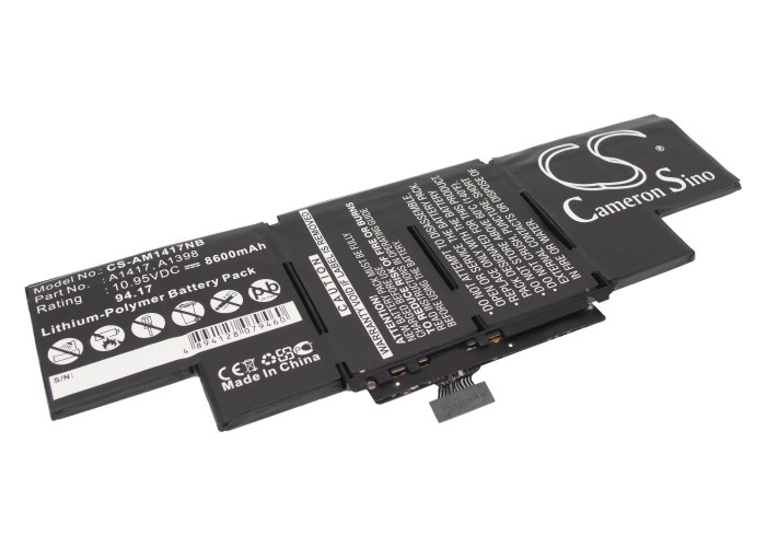 Tietokoneen Akku Apple A1398 (348) - Apple MacBook akut - 4894128079460 - 2