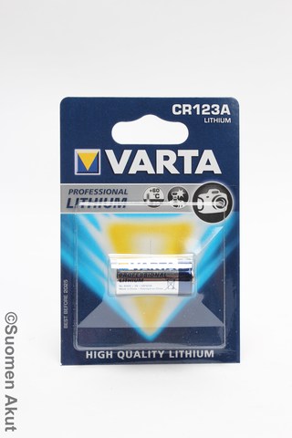 Varta Lithiumparisto CR123A 3V - CR123A 3V lithiumparistot - 4008496537280 - 1
