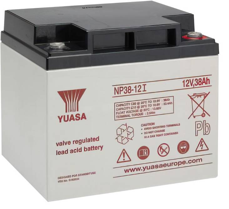Yuasa Agm-akku 12V 38Ah NP38-12 - AGM ajovoima- ja teollisuusakut - 2123480 - 1