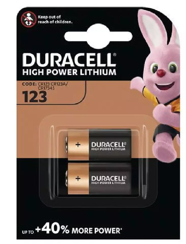 Duracell Lithiumparisto CR123A 3V 2kpl - CR123A 3V lithiumparistot - 5000394020320 - 1