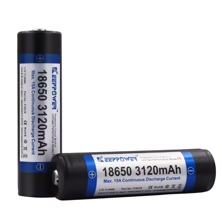 Keeppower P1831R 18650 3.7V 3120mAh2kpl - 18650 Li-ion kennot - 6970906553020 - 3