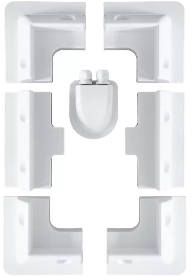 Kiinnityssarja aurinkopaneelille valkoinen - Aurinkopaneelitelineet - 78500 - 1