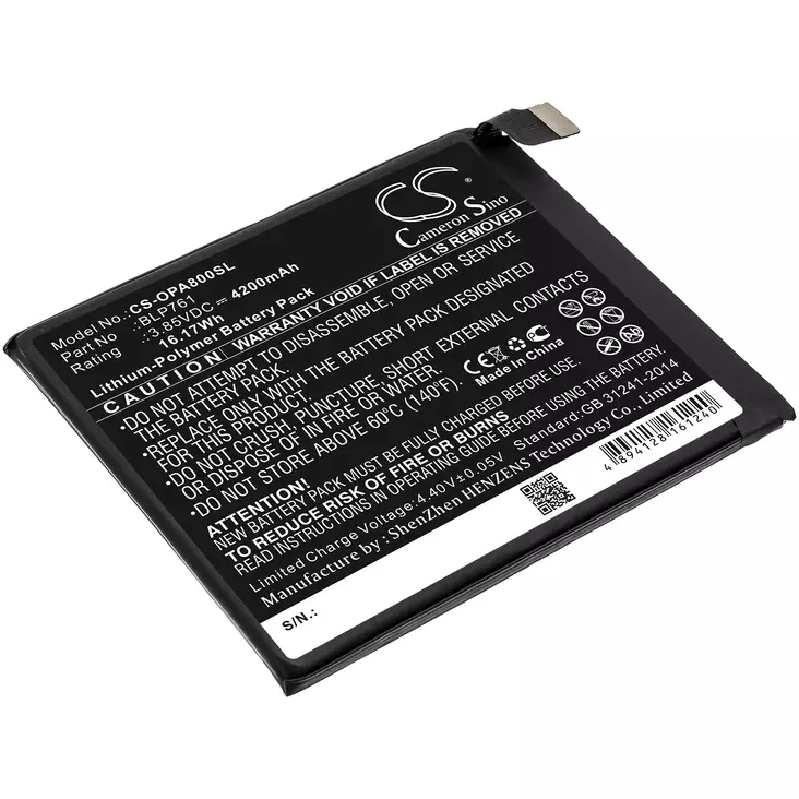 Puhelimen akku Oneplus 3.85V 4200mAh CS - Oneplus kännykän akut - 4894128161240 - 1
