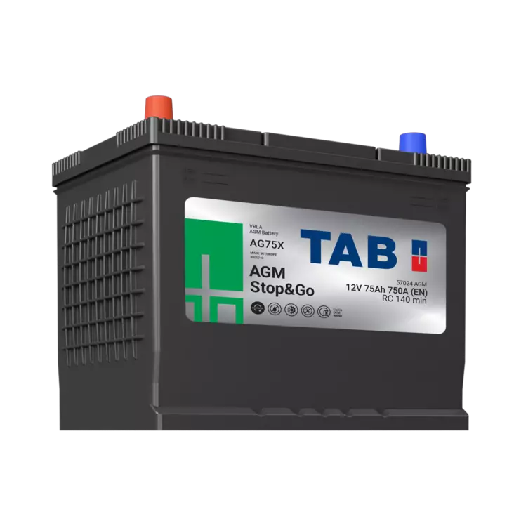 TAB AGM Stop&Go AG75X 12V 75Ah 750A(EN - Tab käynnistysakut - 3838810000000 - 2