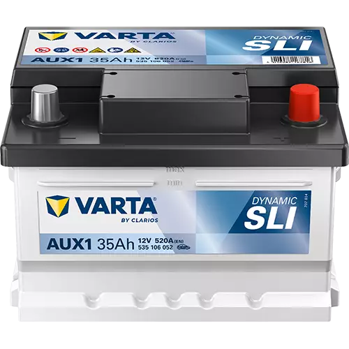 Varta AUX1 12V 35Ah 520A EN - Varta käynnistysakut - 4016987150580 - 1