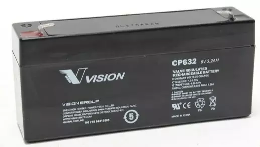 Vision CP632 Agm-akku 6v 3,2Ah - AGM ajovoima- ja teollisuusakut - 214910 - 1