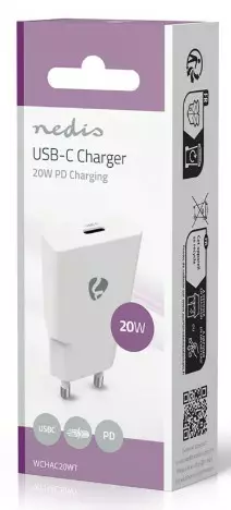 Nedis verkkolaturi 1 USB-C portti 3A - Mobiililaitelaturit - 5412810475131 - 2