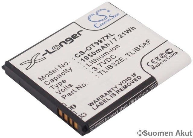 Alcatel puhelimen tarvikeakku TLiB32E - Muiden merkkien puhelinakut - 4894128072461 - 1