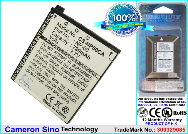 Casio akku NP-60 3.7V 720mAh Liion - Muiden merkkien kameranakut - 4894128021391 - 1