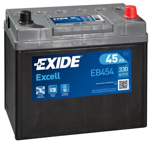 Exide Excell EB454 12V 45Ah - Exide käynnistysakut - 3661024034371 - 1