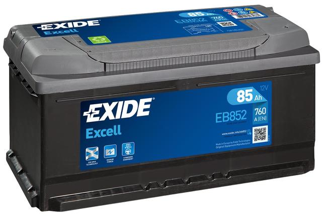 Exide Excell EB852 12V 85Ah - Exide käynnistysakut - 3661024034661 - 1