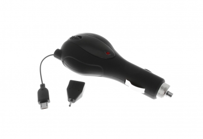 Insmat kelautuva autolaturi micro usb - Autopistokelaturit mobiililaitteisiin - 6418121425871 - 1