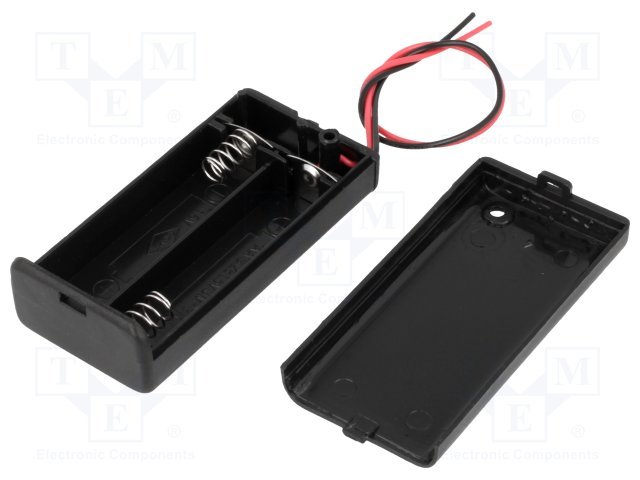 Paristotelineet 2 x AA Johdoilla kotelo - Paristokotelot - 888021 - 1