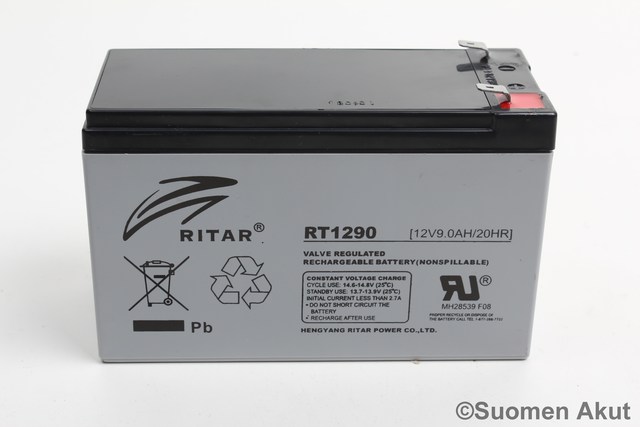 Ritar Agm-akku 12v 9Ah RT1290-F2 - AGM ajovoima- ja teollisuusakut - 2159001 - 1