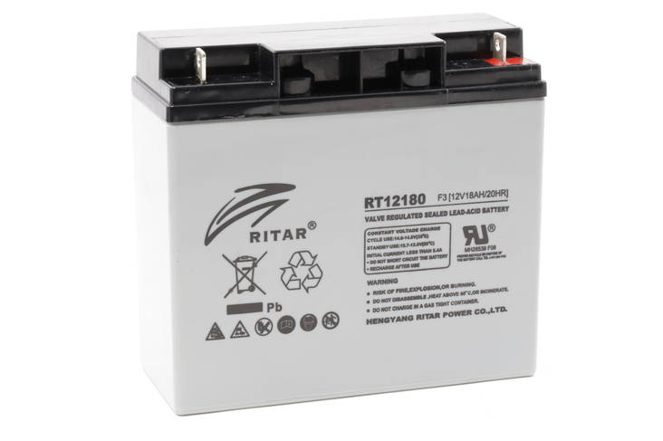 Ritar RT12180-F3 Agm-akku 12v 18Ah - AGM ajovoima- ja teollisuusakut - 216201 - 1