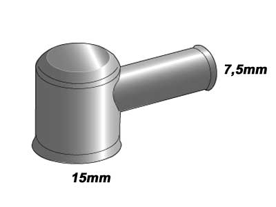 Suojakumi piippu 7,5/15mm musta - Muut akkutarvikkeet - 17891 - 1