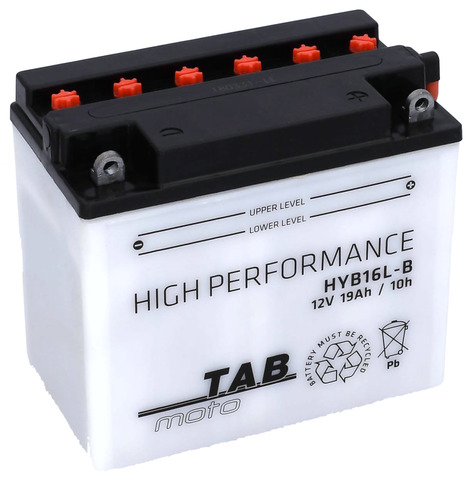 TAB Mp-Akku YB16L-B/HYB16L-B 12V 19Ah 240A - MP- ja kelkan korkilliset vakioakut - 8435336102081 - 1