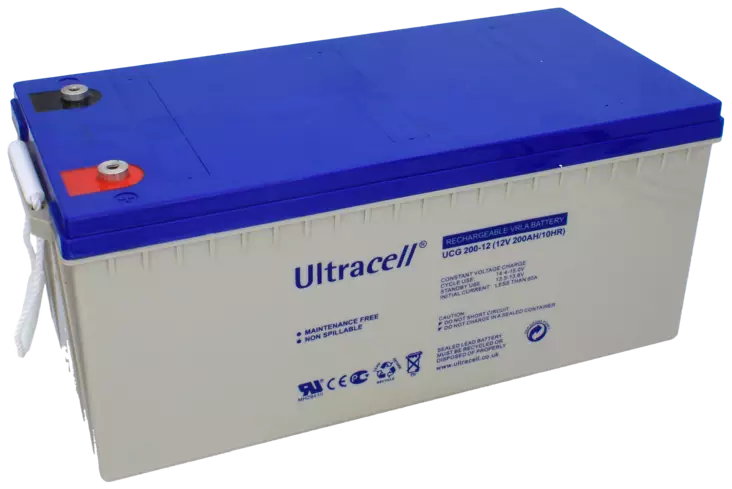 Ultracell UCG200-12 geeliakku 12V 200Ah - Geeli ajovoima- ja teollisuusakut - 125531 - 2