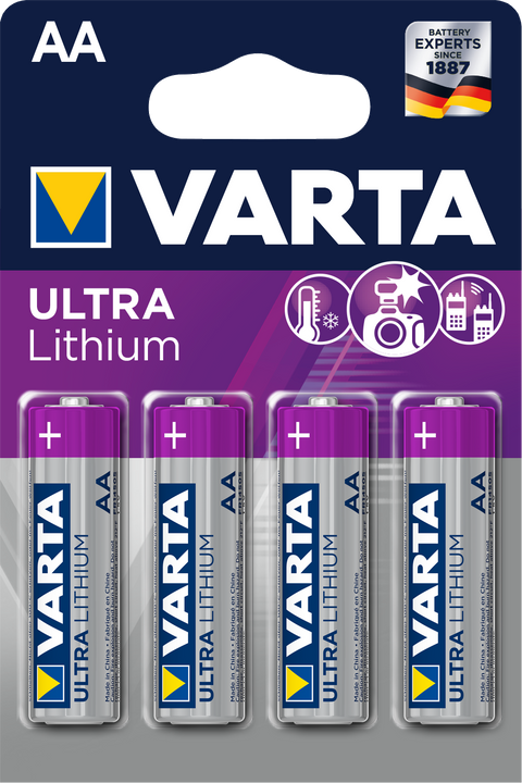 Varta AA 1.5v lithiumparisto 4kpl/blis - AA & AAA 1.5V lithiumparistot - 4008496680511 - 1