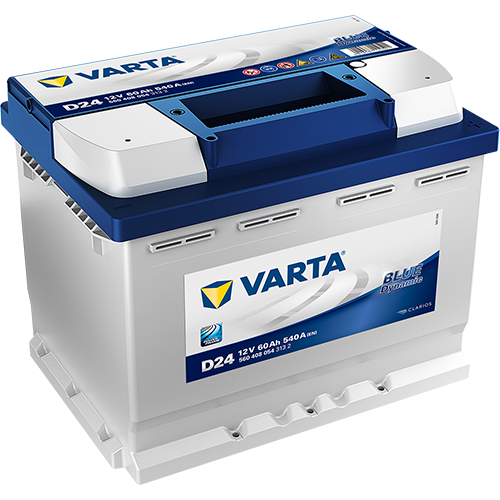 Varta Blue Dynamic D24 12V 60Ah 540A - Varta käynnistysakut - 4016987119501 - 1