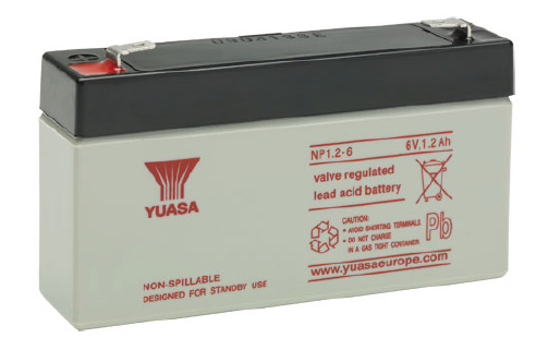 Yuasa Agm-Akku 6v 1,2Ah NP1.2-6 - AGM ajovoima- ja teollisuusakut - 2101 - 1