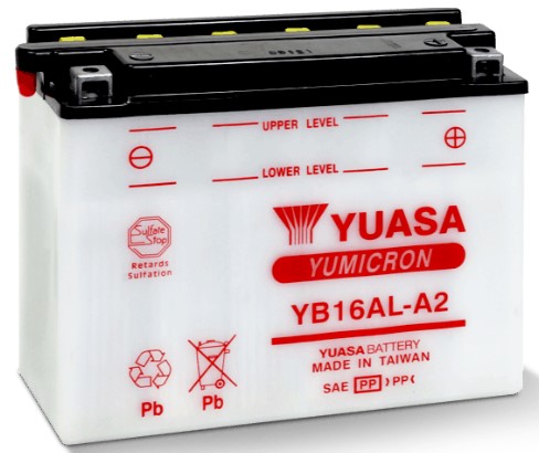 Yuasa Mp-Akku YB16AL-A2 12V 16Ah - MP- ja kelkan korkilliset vakioakut - 5050694032271 - 1