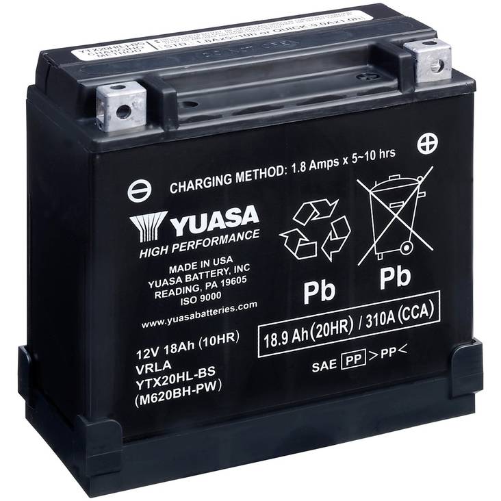Yuasa Mp-Akku YTX20HL-BS-PW 12V 18,9Ah - AGM MP- ja kelkan akut - 048493621241 - 1